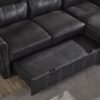 Luxurious Comfort Sectional Sofa Bed - Black - Image 2