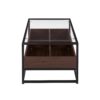 Display Contemporary Coffee Table - Black / Walnut / Clear - Image 2