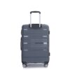 Hardshell Suitcase Double Spinner Wheels Pp Luggage Sets Lightweight Durable Suitcase With Tsa Lock, 3 Piece Set (20/24/28) - Gray - Image 9