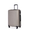 3 Piece Luggage Sets Lightweight Suitcase With Two Hooks, Spinner Wheels, Tsa Lock, (20/24/28) - Gold - Image 6
