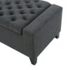 Contemporary Storage Ottoman With Tufted Top - Dark Gray - Image 13