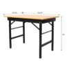 Portable Folding Work Table With Measuring Tape And Angle Finder Steel - Black - Image 3