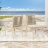 Cordoba - Dining Chair (Set of 2) Comfortable Armless Chairs - Beige - Image 18