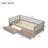 Daybed With 2 Storage Drawers - Gray - Image 3