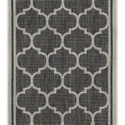 Sunshine - 2'7" X 7'3" Polypropylene Indoor, Outdoor Area Rug - Anthracite