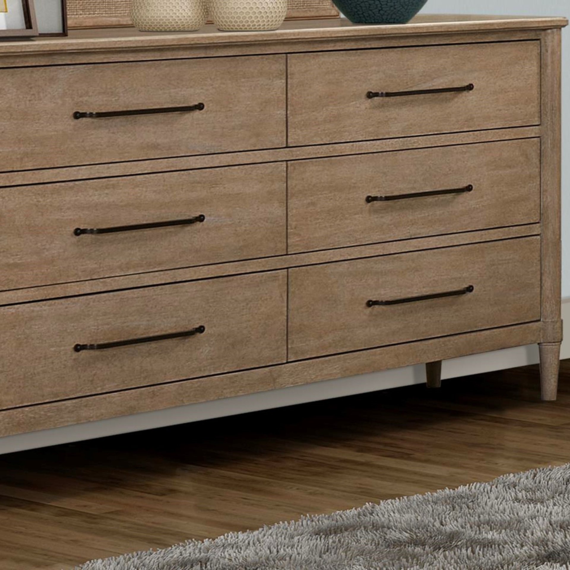 Casual 6 Drawer Dresser - Sand - Image 5