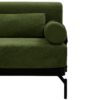 Modern Loveseat Sofa 2 Seater With USB Ports, Cylindrical Armrests - Green - Image 22