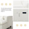 Modular Sectional With Storage Pockets, 5 Seat U Shaped Couch Set With Pillows Free Combination Modern Cloud Sofa With 2 Movable Ottoman - White - Image 19