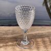 Diamond Cut Plastic Wine Glasses (Set of 4), Bpa Free Acrylic, Unbreakable Red & White Wine Glasses, 12Oz - Clear - Image 4