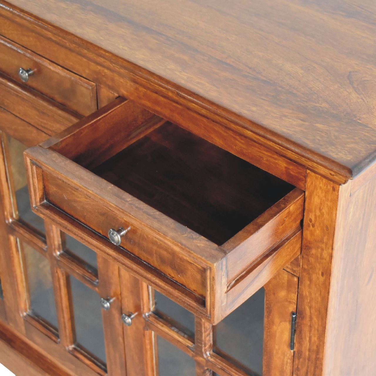 Large Glazed Sideboard - Chestnut - Image 6