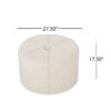 Contemporary Ottoman With Tonal Piping And Button Tuft Design - Beige - Image 3