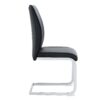 Luxurious And Minimalist Chair Covers, 2 High Elasticity Dining Chairs Metal Arched Legs - Black / Silver - Image 16