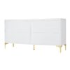 Creative Carved 4 Door Sideboard With Handleless Press To Open Design - White - Image 16