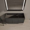 Modern Freestanding Bathroom Vanity With Storage Cabinet And Soft Close Doors - Dark Oak - Image 7
