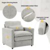Cloud Sofa Set Couch For Living Room - Light Gray - Image 5