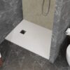 ABS & Acrylic Shower Base With Drain Kit And Stainless Steel Cover - White - Image 6