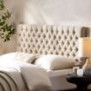 Annecy - Contemporary Upholstered Full / Queen Fabric Headboard - Beige - Image 2