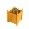 Square Outdoor Flower And Herb Pot - Teak - Image 5
