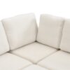 Sectional Sofa Couch Sofa Bed U-Shaped Sofa With Two Movable Ottoman And Three USB Ports For Living Room - Beige - Image 19