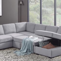 Ketterman - 4 Piece Upholstered Sectional - Light Gray