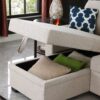 Sectional With Storage Chaise And Cupholder Armrest - Beige - Image 6