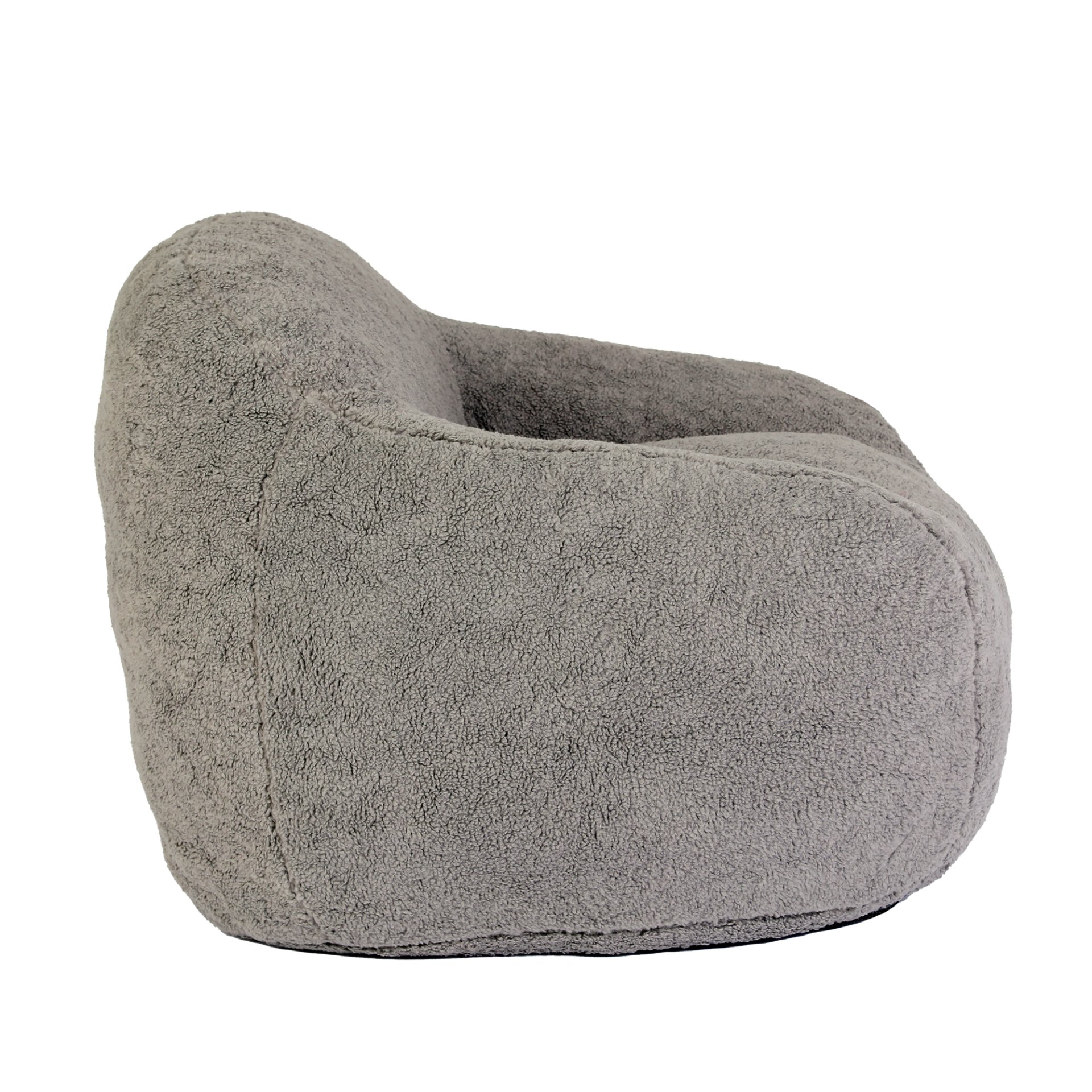 Giant Bean Bag Chair For Adults, Spacious Memory Foam Bean Bag Sofa With Armrests Teddy Fabric, Comfy Seating For Living Room Or Bedroom - Light Gray - Image 10