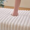Upholstered Ottoman Coffee Table Foot Rest With Metal Legs And Open Storage - Beige - Image 13