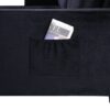 Ivy - Velvet Reversible Sleeper Sectional Sofa With Storage Chaise And Side Pocket - Black - Image 6