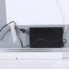 Modern LED Bathroom Vanity Mirror With Aluminum Frame, 45° Beveled Lights, Anti Fog - Silver - Image 19