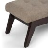Draper - Mid Century Tufted Ottoman Bench - Fawn Brown - Image 5