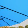 15 X 9 Ft Double Sided Outdoor Market Umbrella With Lights And Base Rectangular Twin Canopy - Blue - Image 13