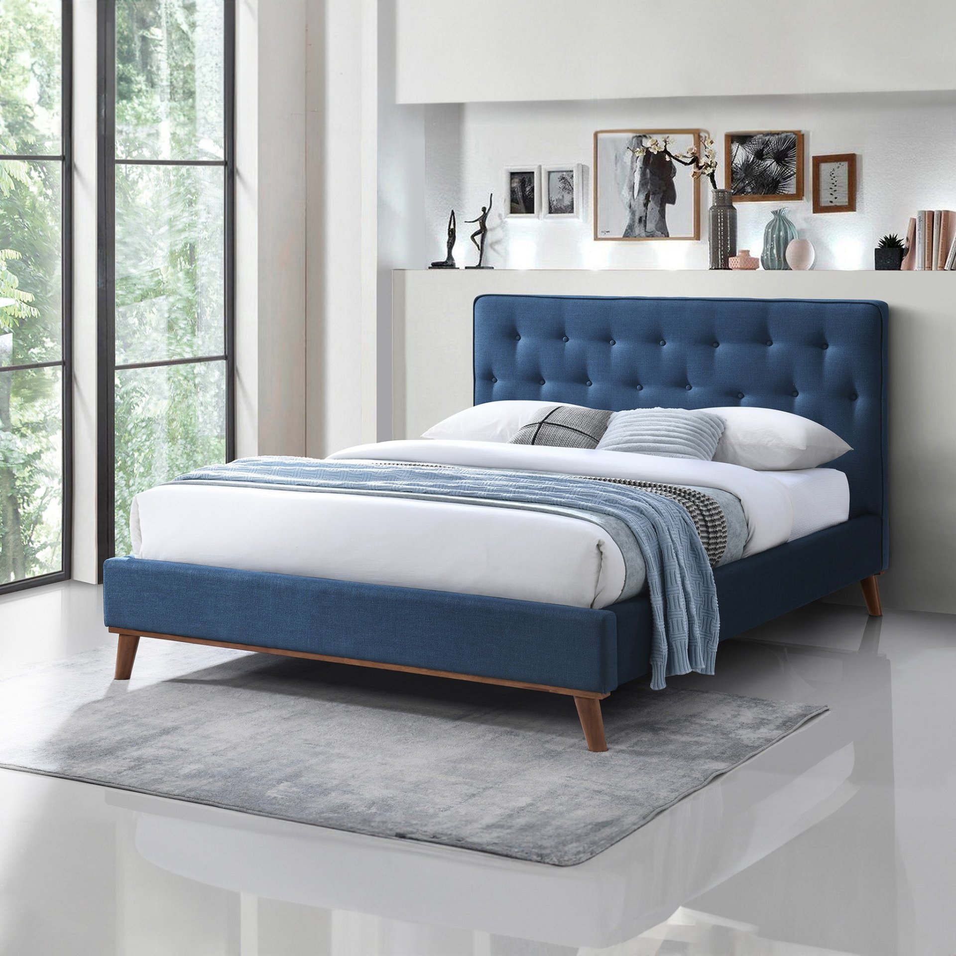 Graceville - King Size Platform Bed - Blue - Image 6
