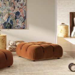 Marcel - Bubble Modular Modern Cocktail Ottoman - Orange