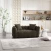 Soft Beanbag Chair With High Resilience Foam Core For Two People - Olive Green - Image 12