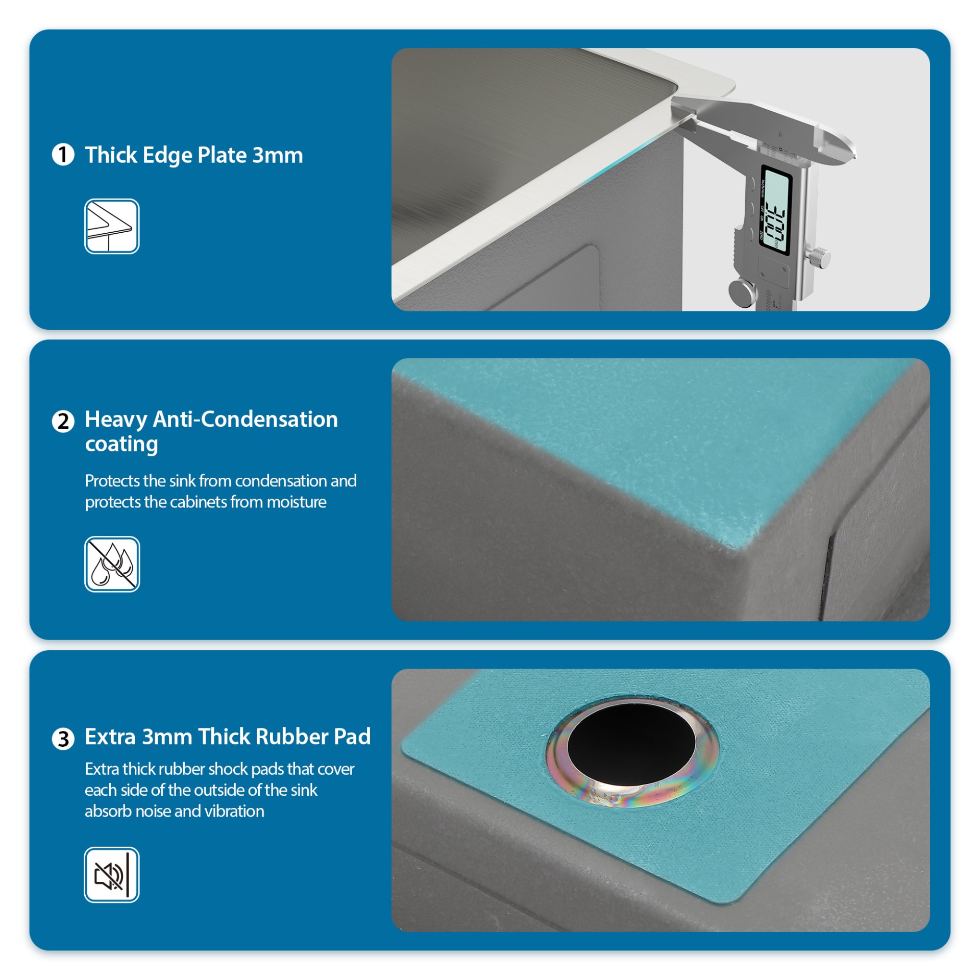 36" X 19" Double Bowl Undermount Sink With 2 10" Deep Basins - Brushed Nickel - Image 9