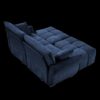 Cozy Plush 2 Seater Sofa Set With Ottomans And Throw Pillows - Blue - Image 6