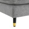 L Shaped Convertible Sectional Sofa 4 Seat Tufted Couch Set With Two Tone Adjust Legs Cloud Movable Ottoman - Gray - Image 13