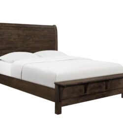 Verna - King Sleigh Bed - Brown