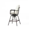 Industrial Outdoor Patio Plumber'S Iron Frame Swivel Barstool With Cushions, Height Adjustable - Black / Copper - Image 8