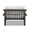 Zara - Dowel Frame Bolster Patio Deep Seating Armchair, Axroma Olefin - Wheat Beige - Image 5