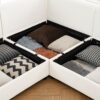 Modular Sectional Sofa With Storage, Cylindrical Support Chenille 4 Seat L Shaped Design - White - Image 18