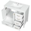 Vintage Style 36" Bathroom Vanity With Sink, Soft Closing Door, 4 Different Size Drawers Frame - White - Image 18