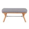 Folia - Mid-Century Modern Bench - Natural / Light Gray - Image 4