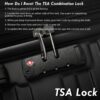 Luggage With Tsa Lock Spinner Wheels Hardside Expandable Luggage Travel Suitcase Check In Luggage ABS 24" - Black - Image 6