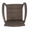 Outdoor Wicker Barstool With Faux Rattan And Iron Frame - Mix Mocha - Image 8