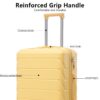 Set 3 Pieces 20" / 24" / 28" Abs Spinner Wheel Luggage, Matching Color, With Combination Lock - Yellow - Image 9