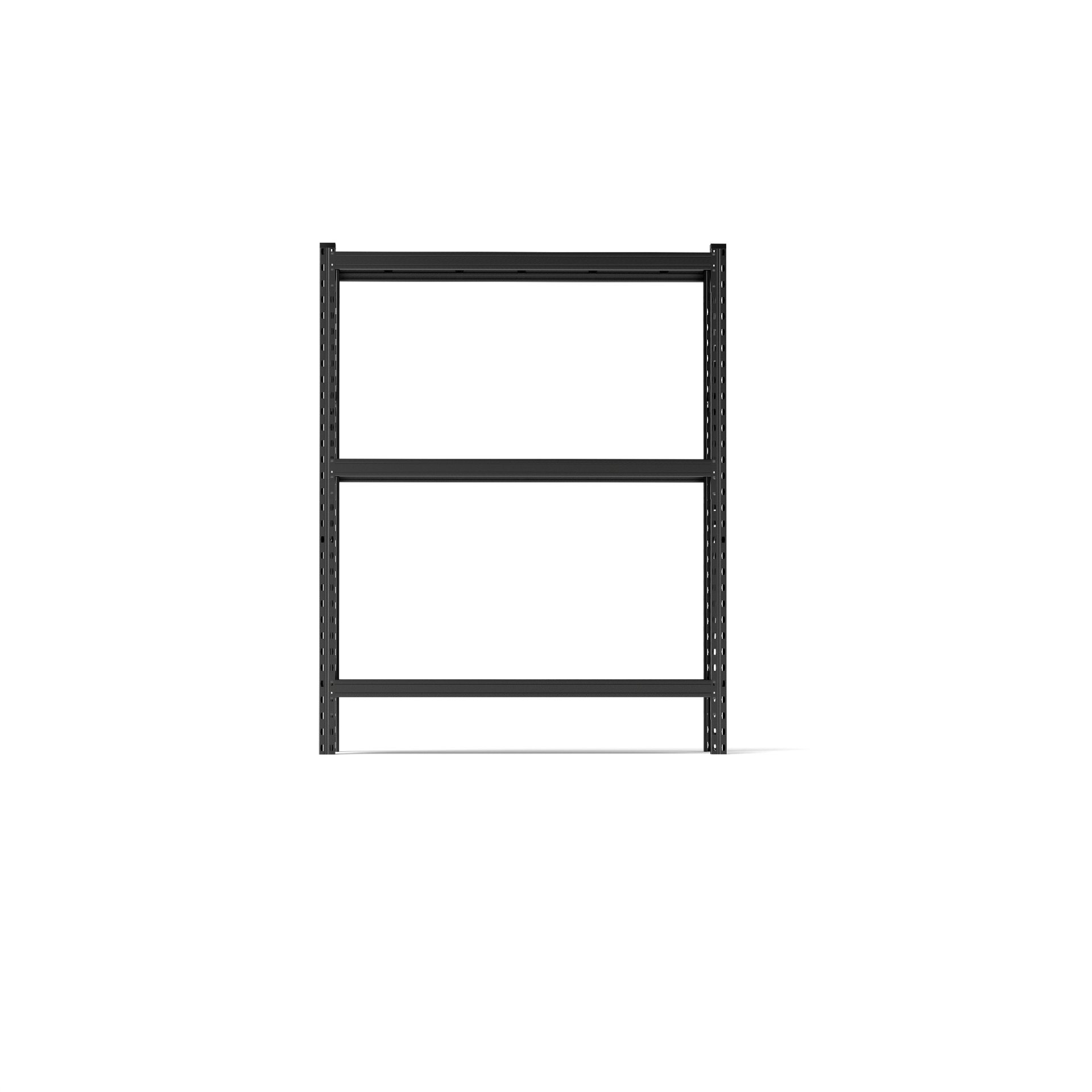 3 Tier Industrial Shelving Rack, Heavy Duty Shelving Unit Adjustable - Black - Image 6