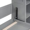 Full Size Murphy Wall Bed With Shelves And LED Lights - Gray - Image 12