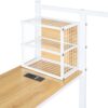 Full Size Bed House Frame With Desk, Shelves, Power Outlets And USB Ports - White - Image 7