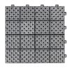 Interlocking Deck Tiles Plastic Waterproof Outdoor All Weather Anti-Slip Bathroom Shower Balcony Porch Strong Weight Capacity Upto 6613 Lbs, Rosette Pattern Pack Of 12 - Black - Image 19